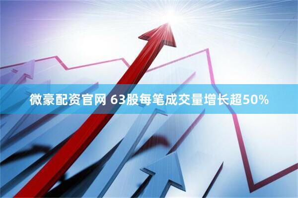 微豪配资官网 63股每笔成交量增长超50%