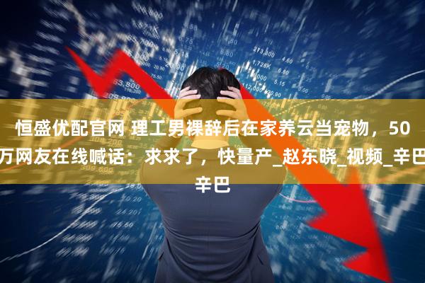 恒盛优配官网 理工男裸辞后在家养云当宠物，50万网友在线喊话：求求了，快量产_赵东晓_视频_辛巴